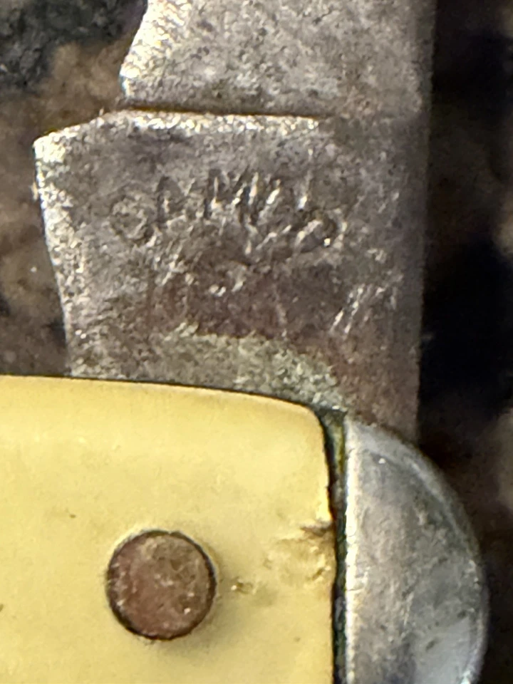 Navaja de bolsillo de 2 hojas con mango de perla CAMCO 705 de colección rara Foto 3 de 3