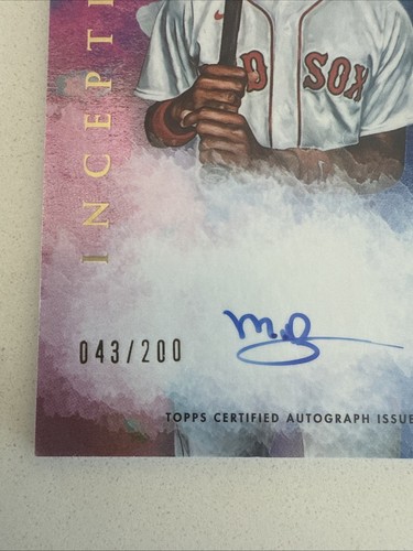 Miguel Bleis On-Card Purple Auto 43/200 - 2021 Bowman Inception - Boston Red Sox - Picture 3 of 3