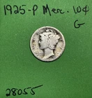1925-P Mercury Dime 10c Good US Coin