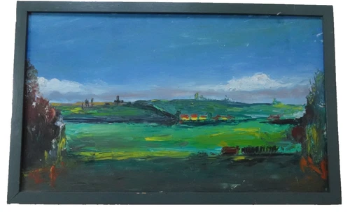 JEAN VAN WEL BELGIUM BELGIAN ARTIST PAINTING GOUACHE ABSTRACT POST EXPRESSIONISM