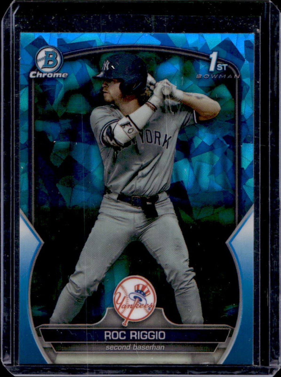 2023 Bowman Draft Sapphire Roc Riggio Chrome 1st Prospect #BDC-30 Yankees