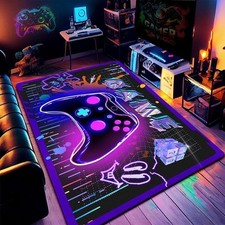 Gaming Rug Gamer Rug for Boys Room, 35  x24  Small Colorful Video Games Rugs w...