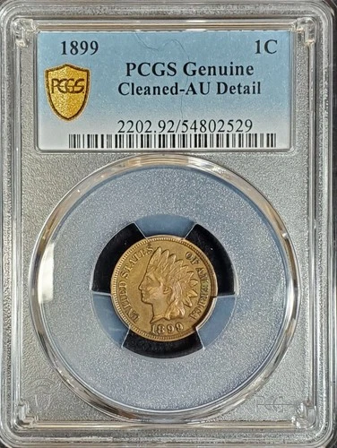 1899 Indian Head Penny PCGS Genuine AU Detail
