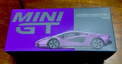 LAMBORGHINI COUNTACH LPI 800-4 VIOLA 30TH 1/64 DIECAST MODEL BY MINI GT MGT00865