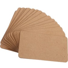 100 Pcs Kraft Paper Earring Cards Jewelry Display Holder Brown 9 x 5 cm