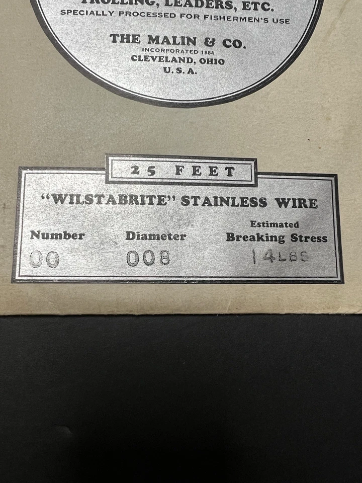 LOTE DE 4 LÍDERES DE PESCA DE AÇO INOXIDÁVEL MALIN'S WILSTABRITE # 00 - Imagem 3 de 4