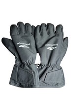 Balenciaga Ripstop Ski Gloves Men's Size 8.5 Black Leather Palm Dust Bag New