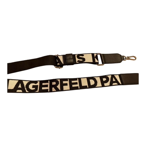 Borsa a tracolla KARL LAGERFELD PARIS nero bianco argento tracolla tracolla - Foto 4 di 9