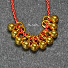 2.8mmx5mm 18k Solid Yellow Gold Handmade Petite Ball Charms (10)