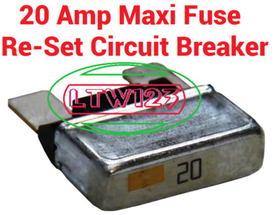 (1)20 AMP Auto Reset Maxi-Blade Style Circuit Breaker