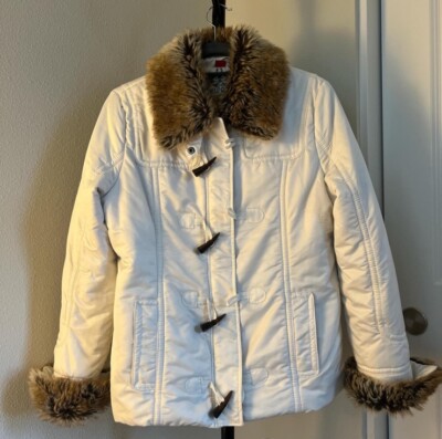 Esprit Puffer Fur Jacket With Horn Toggles