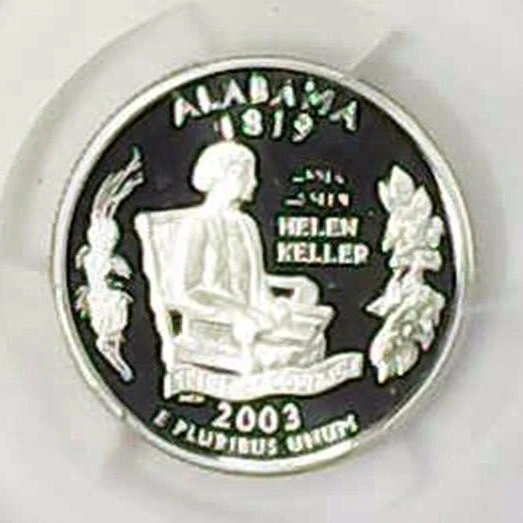 2003-S 25C State Quarter Alabama PCGS PR69 DCAM 90% Silver 22llll0625 - Image 3 of 4