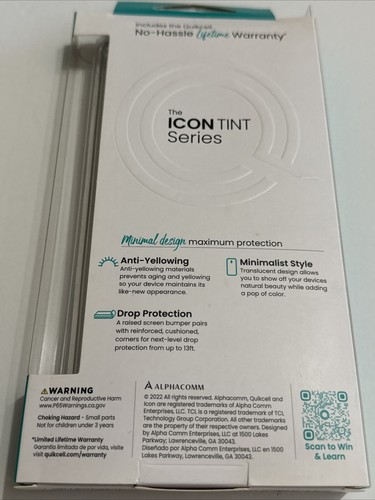 QUIKCELL ICON TINT Case for TCL Stylus 5G - Ice / Clear - Picture 3 of 4