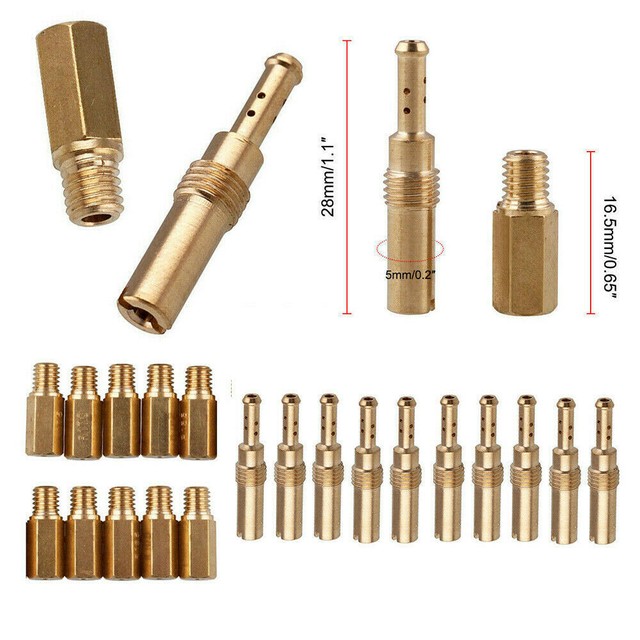 10X Slow Pilot Jets 10x Main Jets for Keihin CV CVK FCR CARB Sizes 155