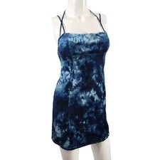 Urban Outfitters Blue Tie-Dye Spaghetti Strap Mini Dress XS