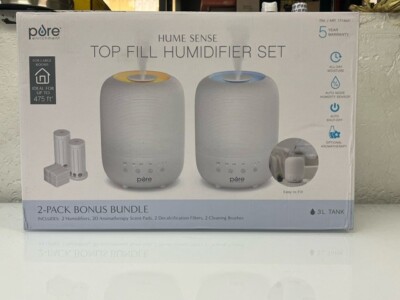 Pure Enrichment Top Fill Humidifier Set Bundle, 2-Pack