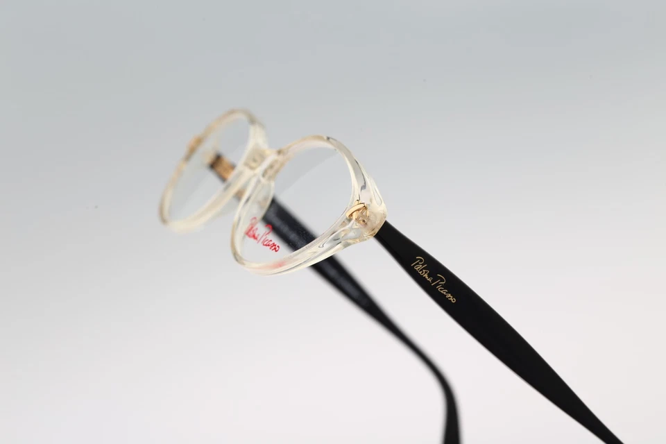 Paloma Picasso de Metzler 8210 350, monturas de gafas de ojo de gato transparentes vintage años 90 Nuevo de Lote Antiguo Foto 4 de 4