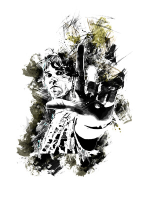 Ian Brown Abstract T Shirt Stone Roses John Squire Mani Reni