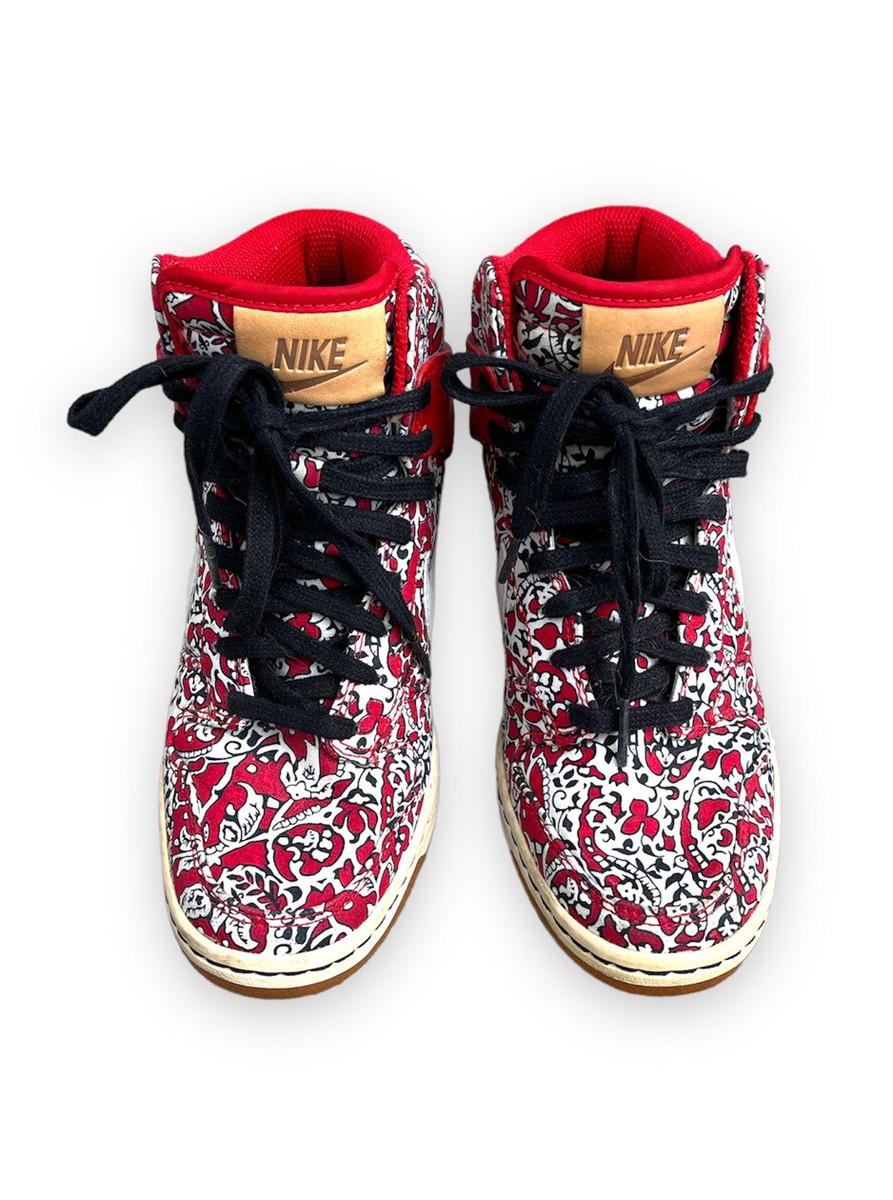 NIKE 529040-600 Red Dunk Sky High X Liberty of London Wedge