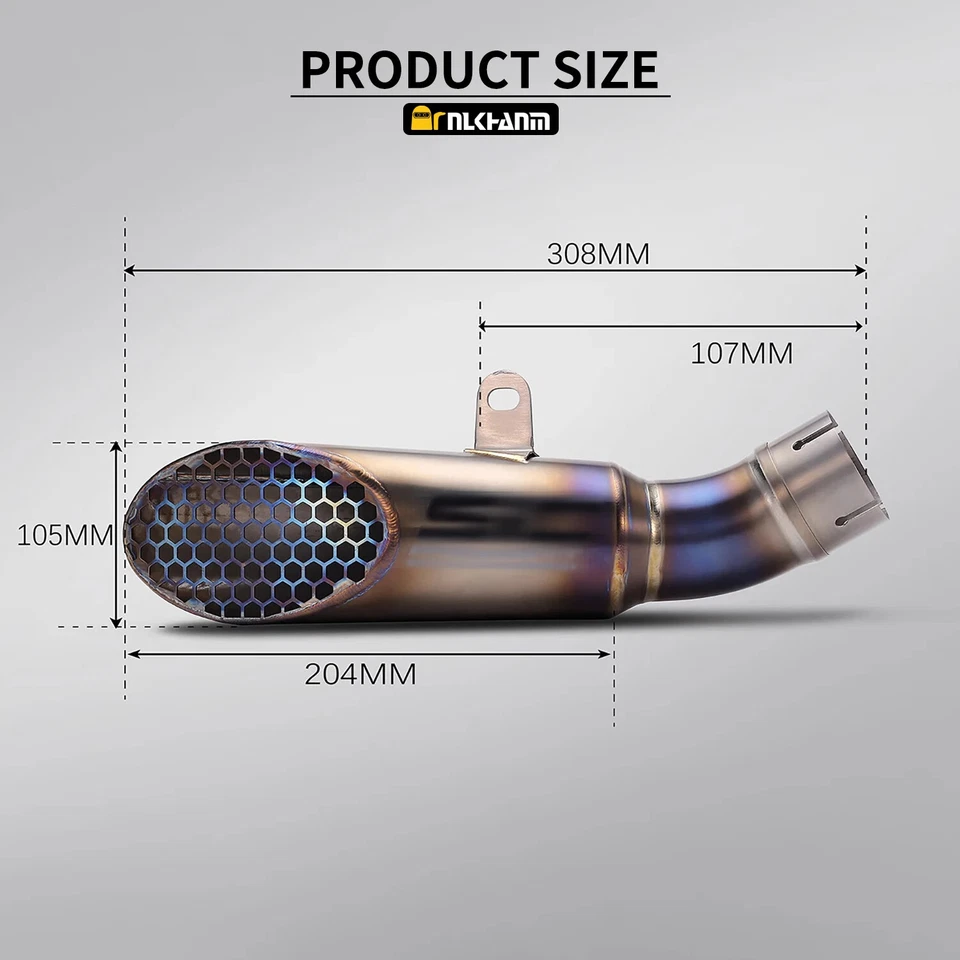 Motorcycle Exhaust Muffler Tips Mid Link Pipe System For Aprilia RSV4 2015-2024 - Image 3 of 4