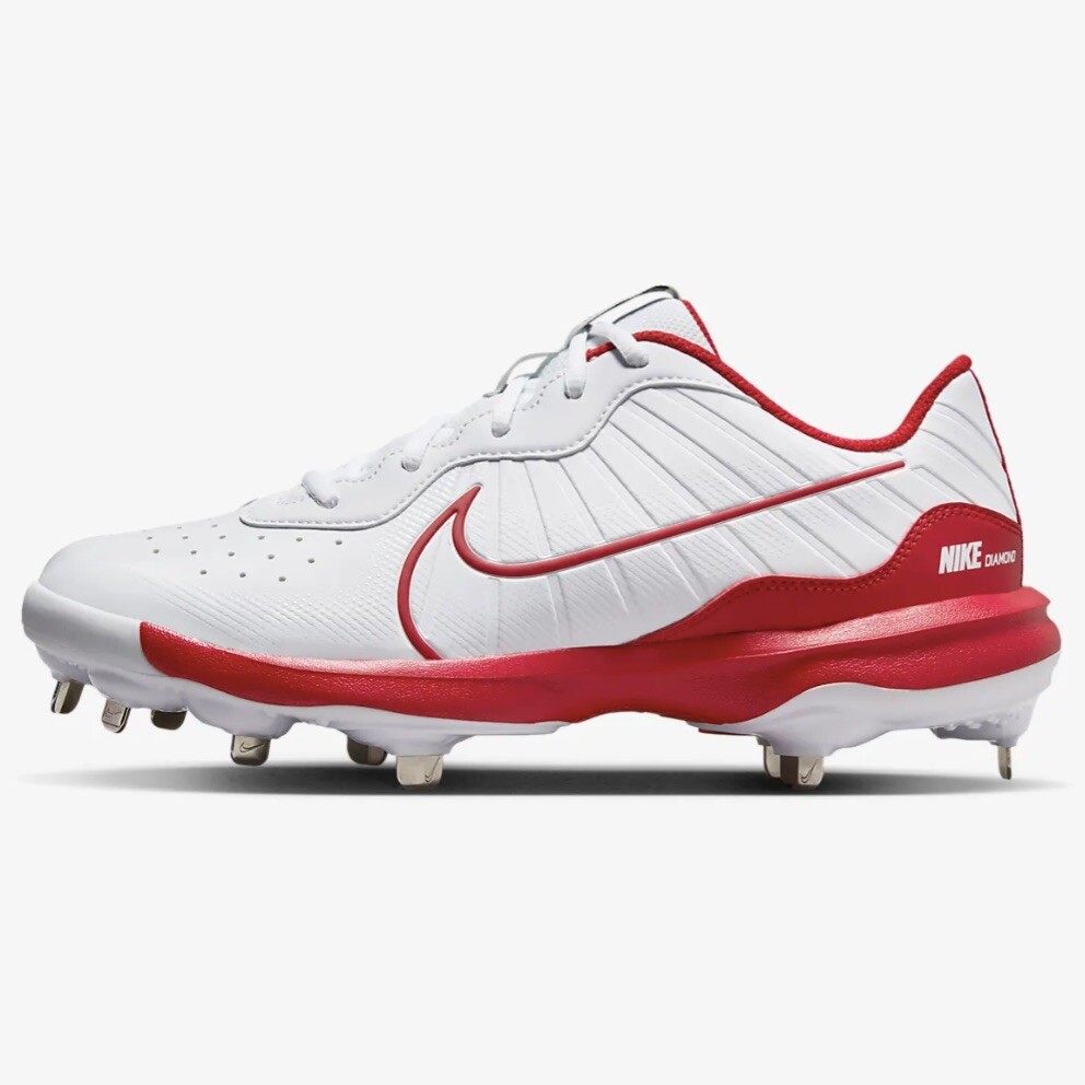 Nike Alpha Huarache Varsity 4 Baseball Cleats Red White DJ6516-104