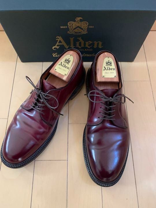 Alden Shoes Shell Cordovan 990 Leather Color 8 Size US 8 B/D Alden Shoes Shell Cordovan 990 Leather Color 8 Size US 8 B/D