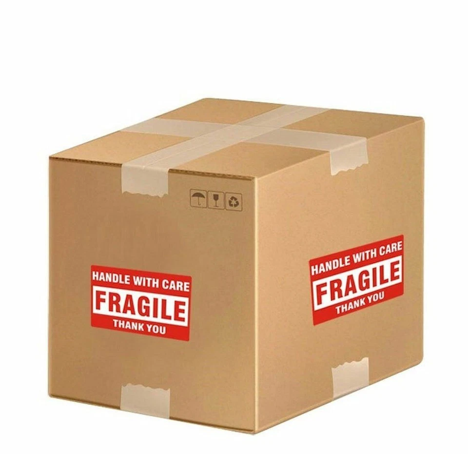 10000 Fragile Stickers 2x3 Handle with Care Thank You Mail Labels 500/Roll 10000 Fragile Stickers 2x3 Handle with Care Thank You Mail Labels 500/Roll