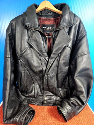 Wilsons Black Leather Jacket with 