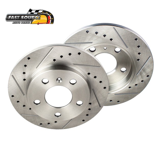 REAR DRILLED AND SLOTTED BRAKE Rotors For LEXUS GS300 GS400 GS430 IS300