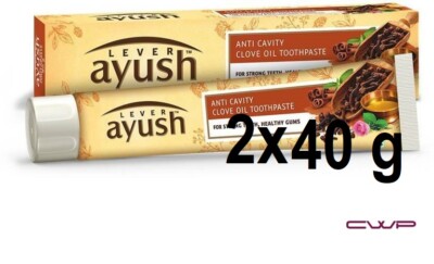 2x Hebel AYUSH Anti Hohlraum Nelkenöl Zahnpasta 40g