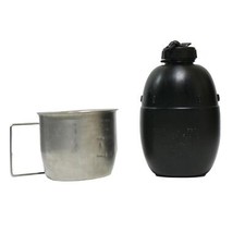 Genuine British Army Surplus 58 Pattern Water Bottle With Steel Crusader Cup 