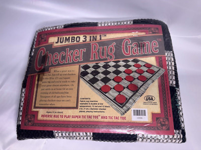 Checkers Rug Game Checker Rug Game Jumbo 3 in 1 Tic Tac Toe - New Sealed | eBay
