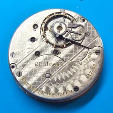 VINTAGE 18 SIZE 21 JEWEL ROCKFORD GRADE 910 MODEL 9 POCKET WATCH PARTS