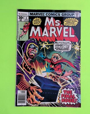 Ms. Marvel #4 Vol. 1 1977 Marvel Comics Newsstand Mid Grade Comic Book L50-115