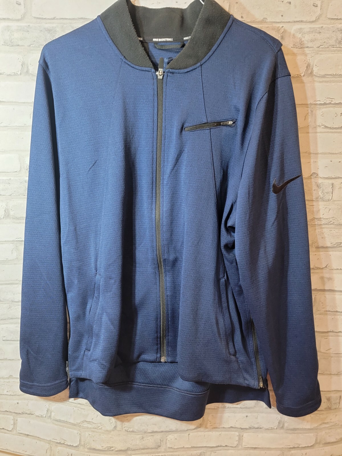 SACAI X NIKE Giacca Uomo Manica Lunga Blu Navy XL Nike Baseball Dri Fit Full Zip Activewear