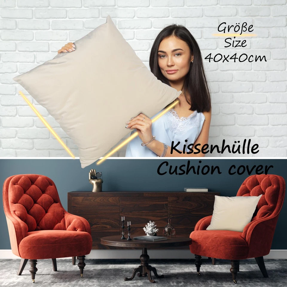 Kissenbezug Kissenhülle Dekokissen Sofakissen Zierkissen Samt Kuschelkissen Deko - Bild 2 von 4
