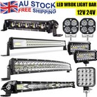 7" 20" 22" 32" LED Light Bar Flood Spot Combo Beam 12V 24V Work Driving Lamp New