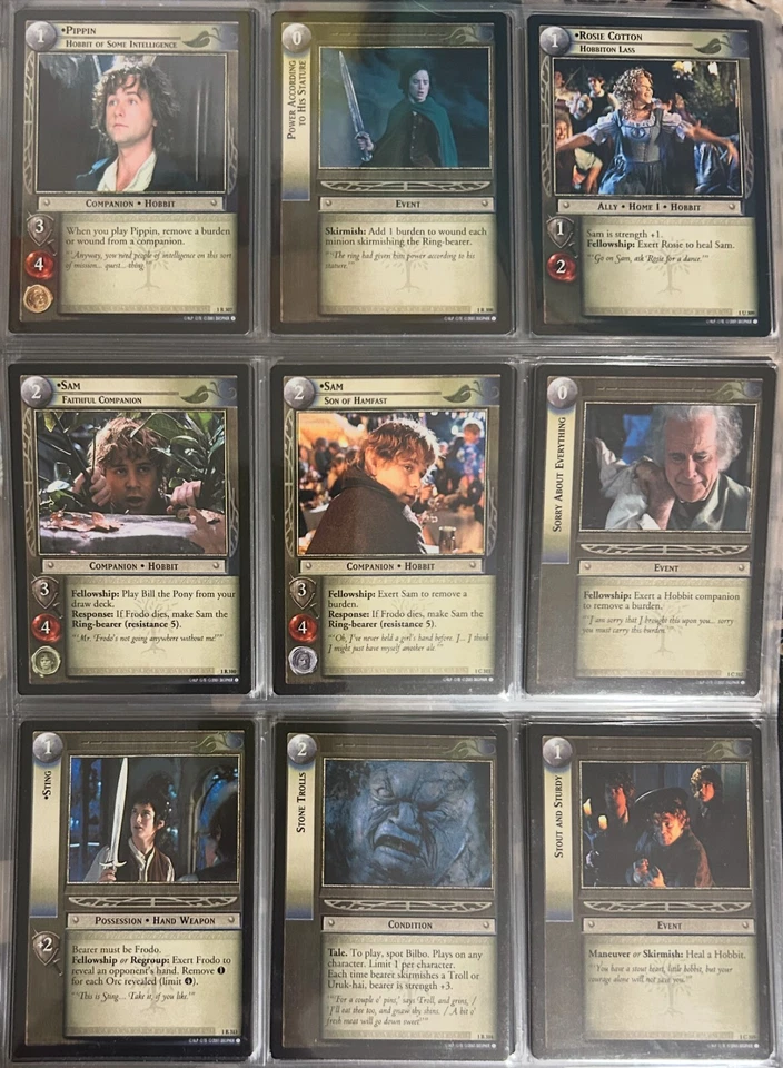 Lord of the Rings TCG LOTR The Fellowship of the ring set 1 complete set 365/365 - Image 2 of 4
