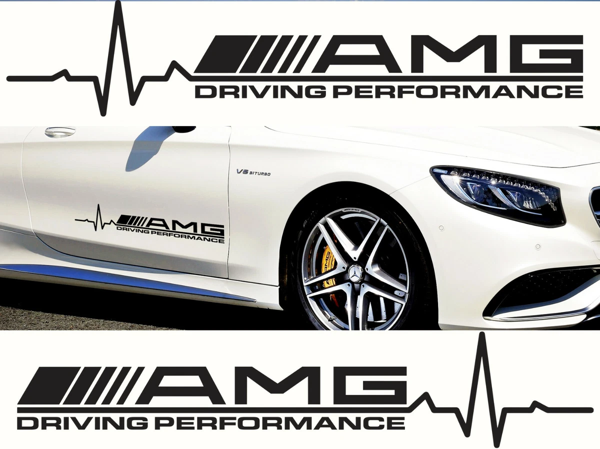 x2 AMG PERFORMANCE MERCEDES AUTO AUFKLEBER ABZIEHBILD LOGO DEKOR RACING  VINYL GR