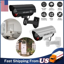 Surveillance Security Flashing LED Light CCTV Dummy Camera Fake Monitor IP54
