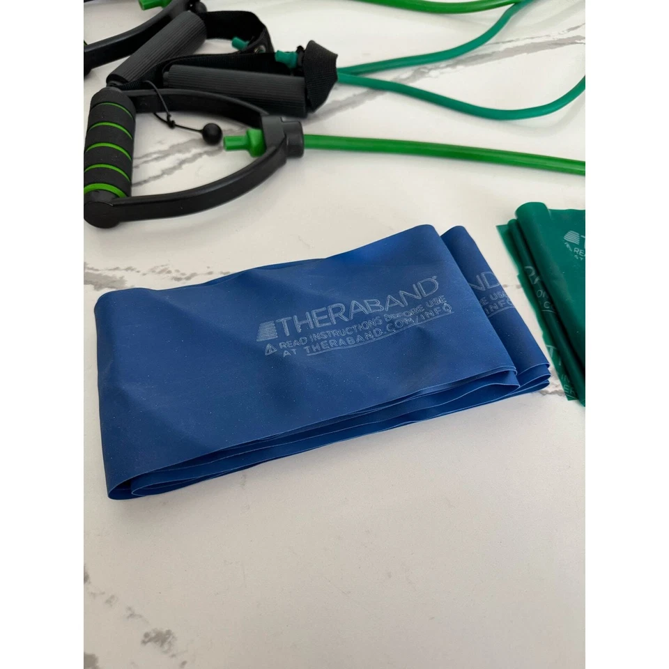 2 bandas de resistencia de látex precortadas profesionales TheraBand - 2 bandas de resistencia Foto 3 de 4