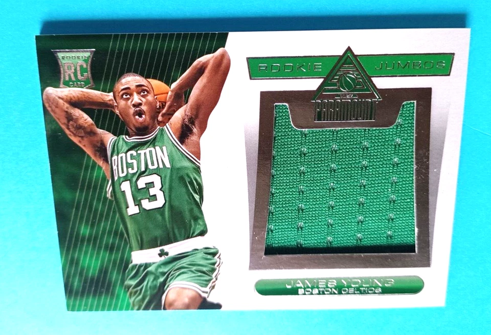 Reliquia de novato Panini Paramount James Young #5 RC 2014-15 #15/49 Boston Celtics Foto 2 de 3