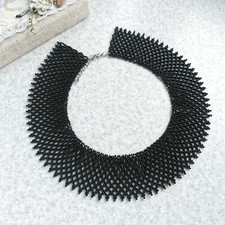 Rbg beaded necklace collar Seed bead necklace Ruth Bader Ginsburg Halloween