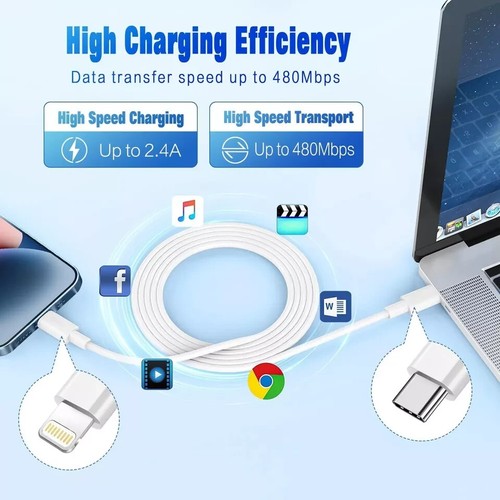 Type C to iPhone Fast Charger Cable Wire Lea For iPhone 14 13 12 11 Pro Max XR X - Picture 4 of 8