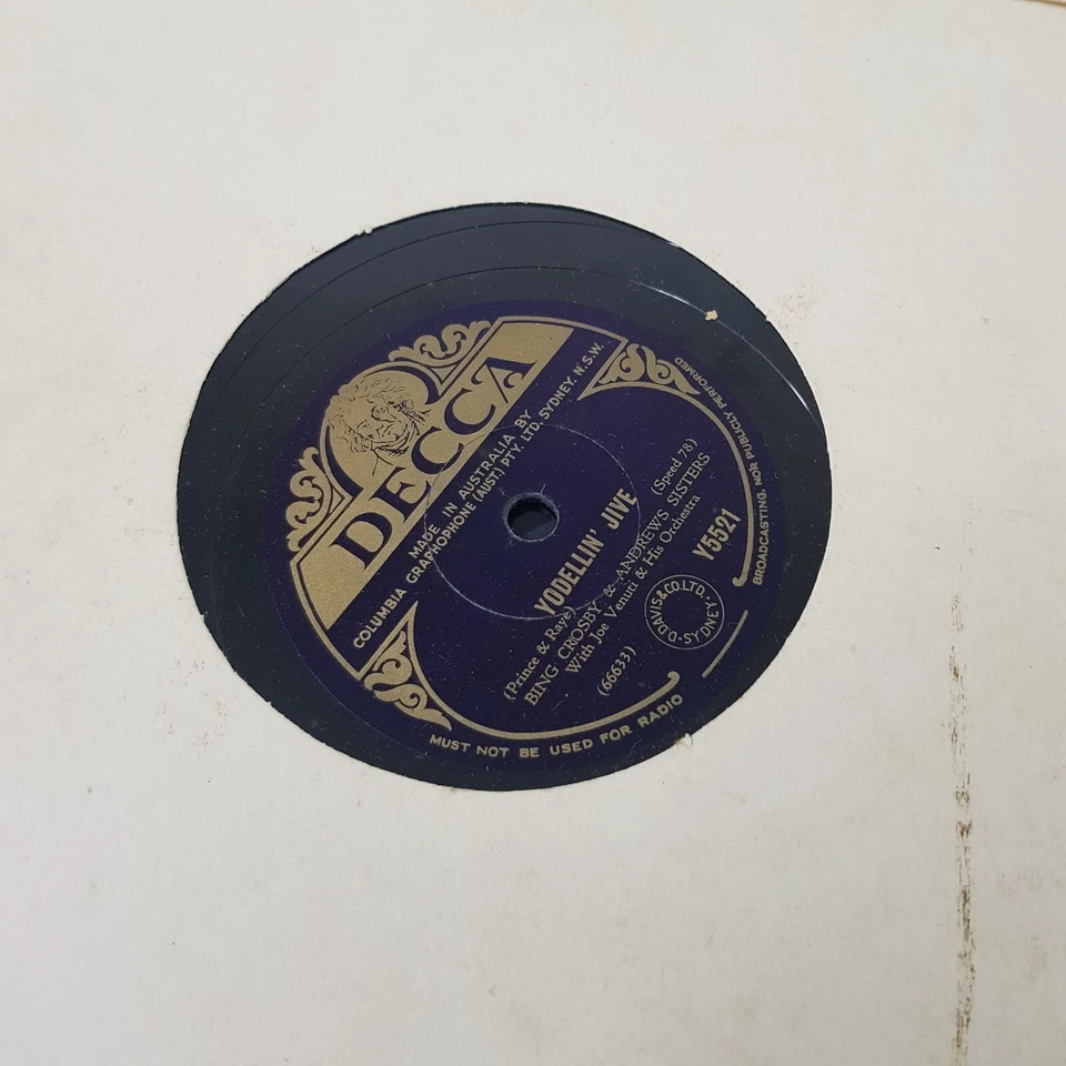 VINTAGE 1930s Vinyl Lot 78 Record DECCA 5 PACK Bing Crosby The Old Daken Bucket - Image 4 of 4