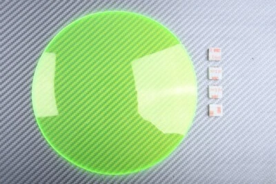Cache Phare Av Rond 17cm Masque Protection Vert Pour BUELL S1 LIGHTNING 1997-02 - Photo 1/3