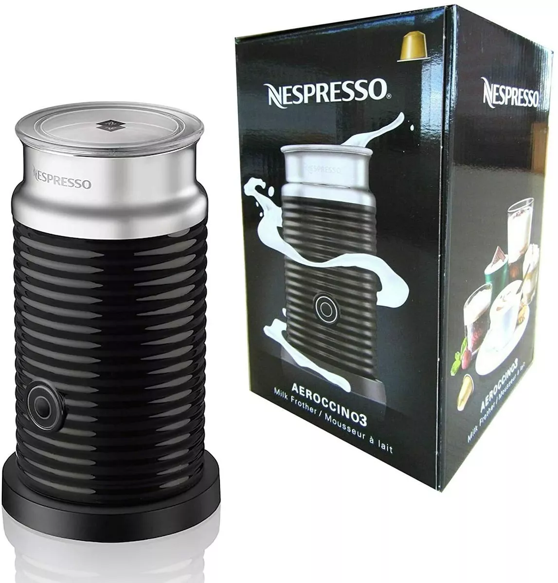 Nespresso Aeroccino 3 Milk Frother Black Brand New Boxed