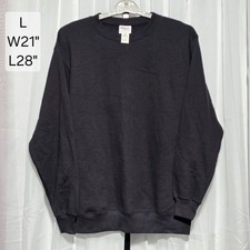 NOS Vintage Hanes Blank Black Crewneck Sweatshirt USA Made L