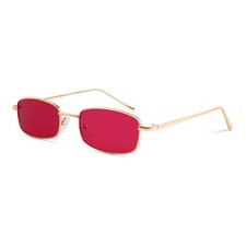Small Rectangle Sunglasses Women Men Retro Trendy Square Metal Frame Sun Glasses