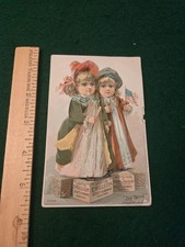 Antique 1889 Advertising Trade Card Scott's Emulsion "The Twins"